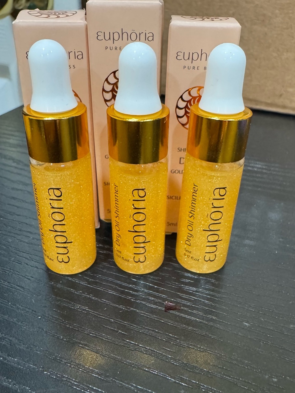 Euphoria Gold Shimmer Face & Body Oil (3 Pack)